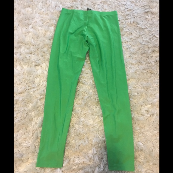 📀 NEON GREEN SHINY DISCO LEGGINGS 📀 - Picture 5 of 7